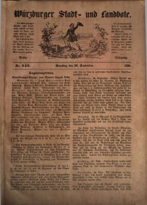 Würzburger Stadt- und Landbote Samstag 30. September 1848