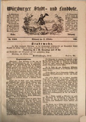 Würzburger Stadt- und Landbote Mittwoch 11. Oktober 1848