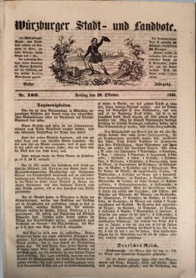 Würzburger Stadt- und Landbote Freitag 20. Oktober 1848