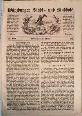 Würzburger Stadt- und Landbote Mittwoch 25. Oktober 1848