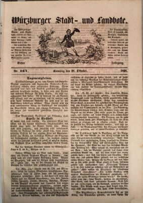 Würzburger Stadt- und Landbote Samstag 28. Oktober 1848