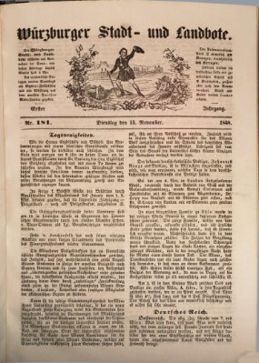 Würzburger Stadt- und Landbote Dienstag 14. November 1848