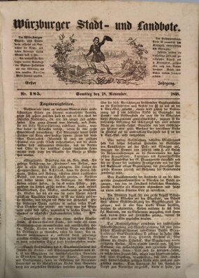Würzburger Stadt- und Landbote Samstag 18. November 1848