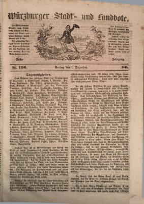 Würzburger Stadt- und Landbote Freitag 1. Dezember 1848