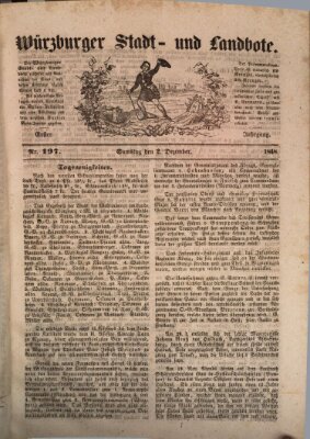 Würzburger Stadt- und Landbote Samstag 2. Dezember 1848