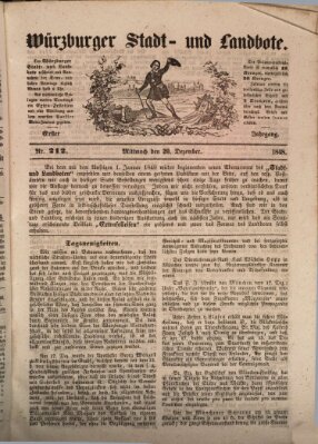 Würzburger Stadt- und Landbote Mittwoch 20. Dezember 1848