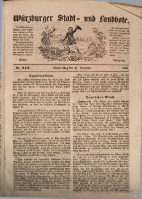 Würzburger Stadt- und Landbote Donnerstag 21. Dezember 1848