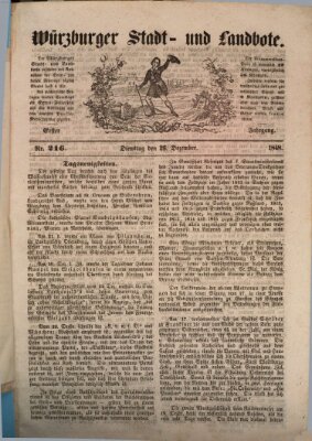 Würzburger Stadt- und Landbote Dienstag 26. Dezember 1848