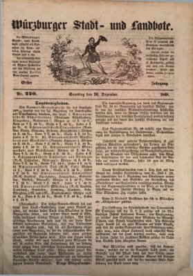 Würzburger Stadt- und Landbote Samstag 30. Dezember 1848