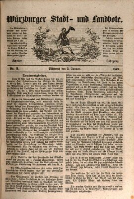 Würzburger Stadt- und Landbote Mittwoch 3. Januar 1849