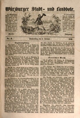 Würzburger Stadt- und Landbote Donnerstag 4. Januar 1849