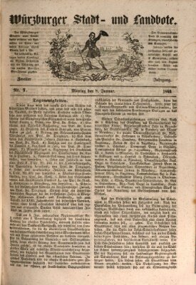 Würzburger Stadt- und Landbote Montag 8. Januar 1849