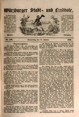 Würzburger Stadt- und Landbote Donnerstag 11. Januar 1849