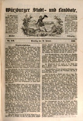 Würzburger Stadt- und Landbote Samstag 13. Januar 1849