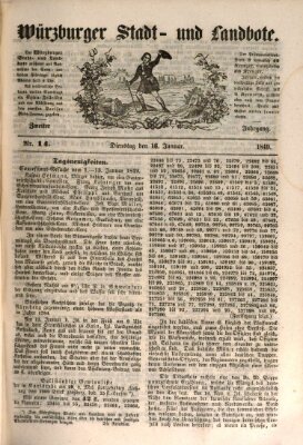 Würzburger Stadt- und Landbote Dienstag 16. Januar 1849