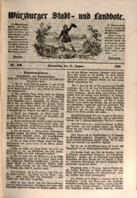 Würzburger Stadt- und Landbote Donnerstag 18. Januar 1849