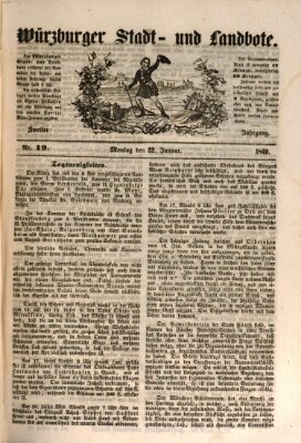 Würzburger Stadt- und Landbote Montag 22. Januar 1849