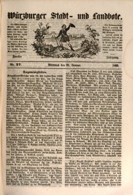 Würzburger Stadt- und Landbote Mittwoch 31. Januar 1849