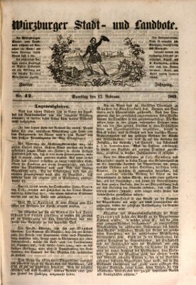 Würzburger Stadt- und Landbote Samstag 17. Februar 1849