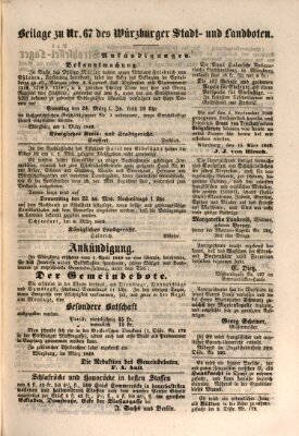 Würzburger Stadt- und Landbote Montag 19. März 1849