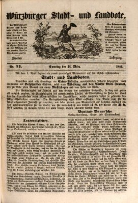 Würzburger Stadt- und Landbote Samstag 24. März 1849