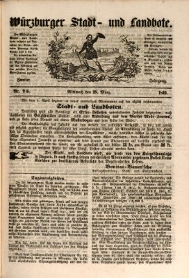 Würzburger Stadt- und Landbote Mittwoch 28. März 1849