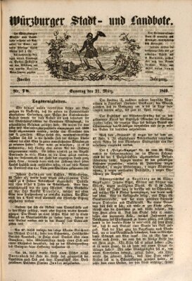 Würzburger Stadt- und Landbote Samstag 31. März 1849