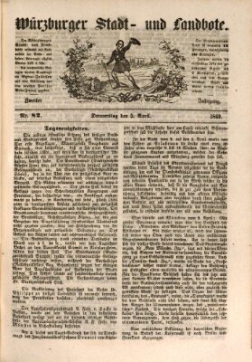 Würzburger Stadt- und Landbote Donnerstag 5. April 1849