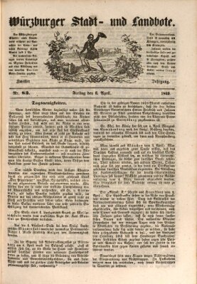 Würzburger Stadt- und Landbote Freitag 6. April 1849