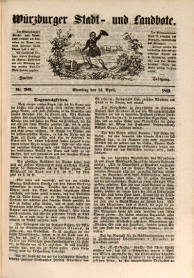 Würzburger Stadt- und Landbote Samstag 14. April 1849