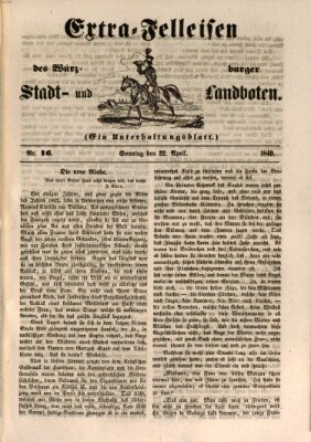 Würzburger Stadt- und Landbote Sonntag 22. April 1849