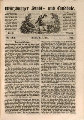 Würzburger Stadt- und Landbote Dienstag 1. Mai 1849