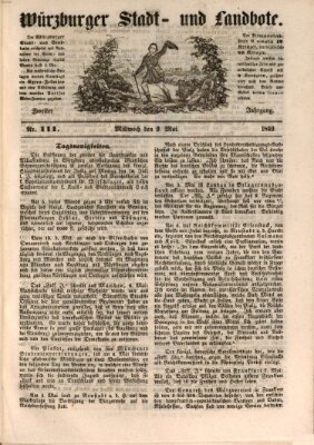 Würzburger Stadt- und Landbote Mittwoch 9. Mai 1849