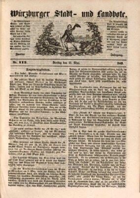 Würzburger Stadt- und Landbote Freitag 11. Mai 1849