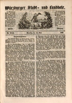 Würzburger Stadt- und Landbote Samstag 12. Mai 1849