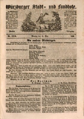 Würzburger Stadt- und Landbote Montag 14. Mai 1849