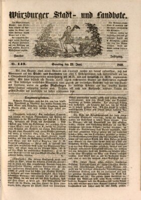 Würzburger Stadt- und Landbote Samstag 23. Juni 1849