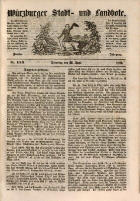 Würzburger Stadt- und Landbote Dienstag 26. Juni 1849