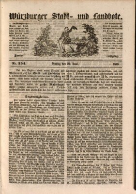 Würzburger Stadt- und Landbote Freitag 29. Juni 1849