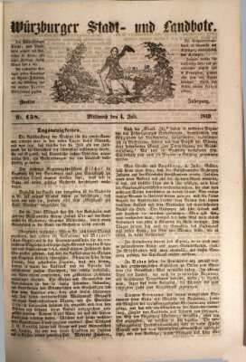 Würzburger Stadt- und Landbote Mittwoch 4. Juli 1849