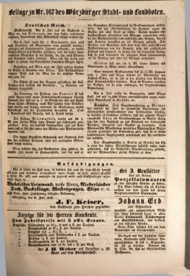 Würzburger Stadt- und Landbote Samstag 14. Juli 1849