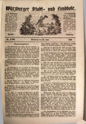 Würzburger Stadt- und Landbote Mittwoch 25. Juli 1849