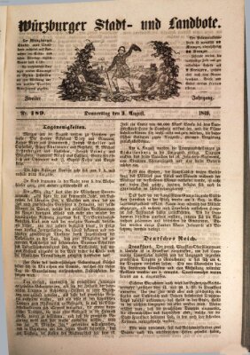 Würzburger Stadt- und Landbote Donnerstag 9. August 1849