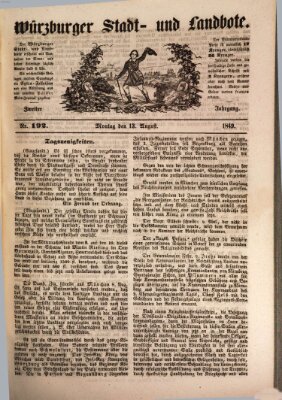 Würzburger Stadt- und Landbote Montag 13. August 1849