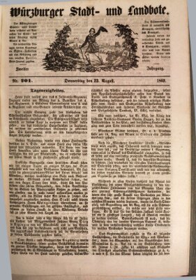 Würzburger Stadt- und Landbote Donnerstag 23. August 1849