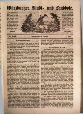 Würzburger Stadt- und Landbote Freitag 24. August 1849