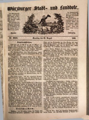 Würzburger Stadt- und Landbote Samstag 25. August 1849