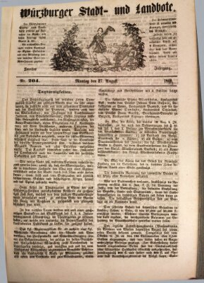 Würzburger Stadt- und Landbote Montag 27. August 1849