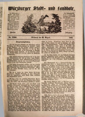 Würzburger Stadt- und Landbote Mittwoch 29. August 1849