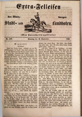 Würzburger Stadt- und Landbote Sonntag 16. September 1849